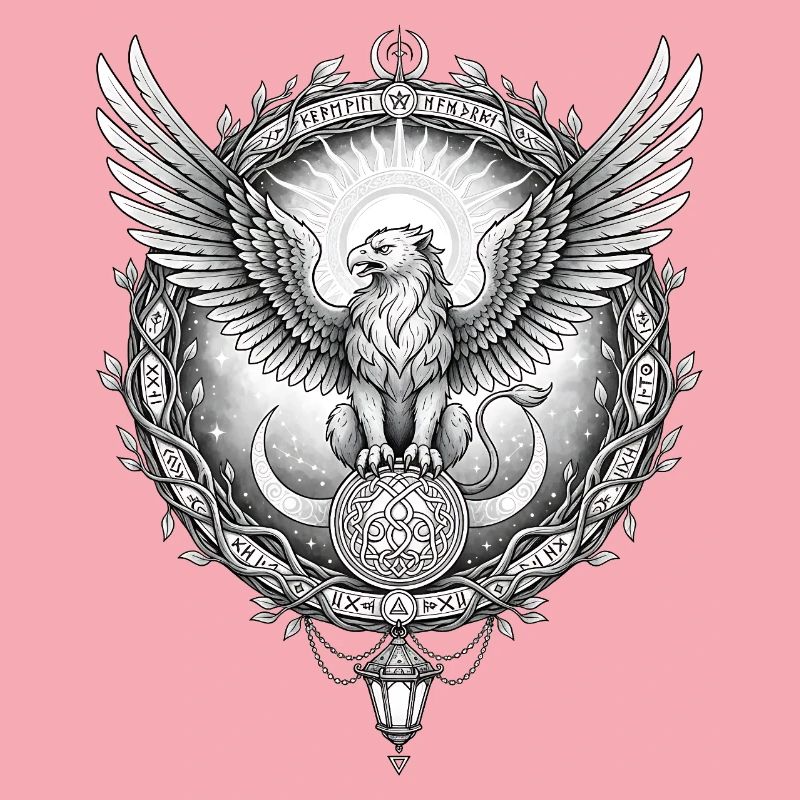 Cosmic Eagle with Rune Ring