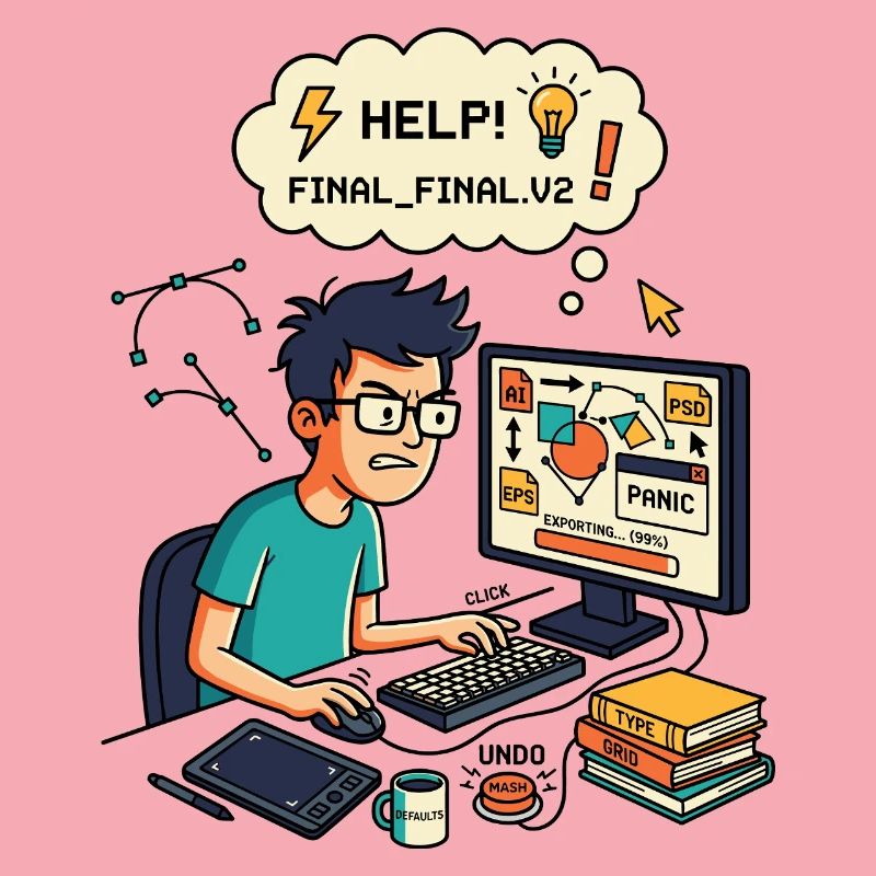 Graphiste Designer Chaos Export Panic