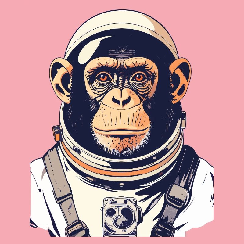 Astronaut Monkey Astronaut Monkey Space Motif