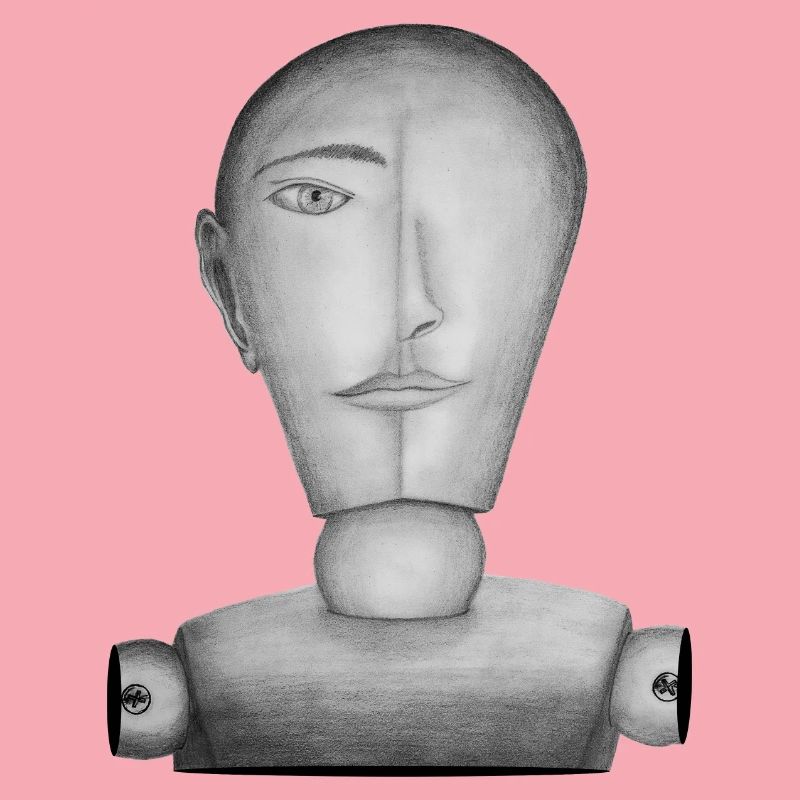 Drawing doll drawn