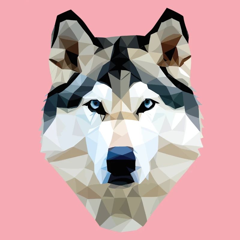 Husky Hund Polygon