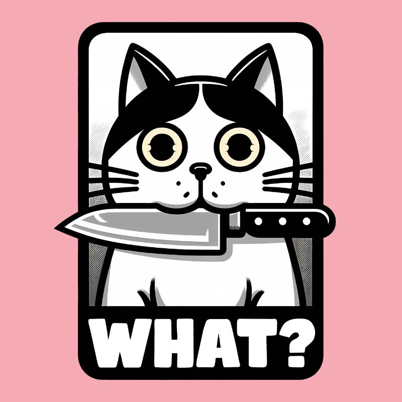 WAS? EINE KATZE MIT MESSER