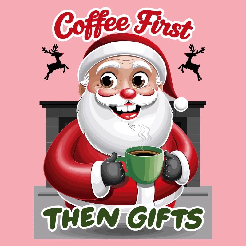 Weihnachtsmann mit Kaffee