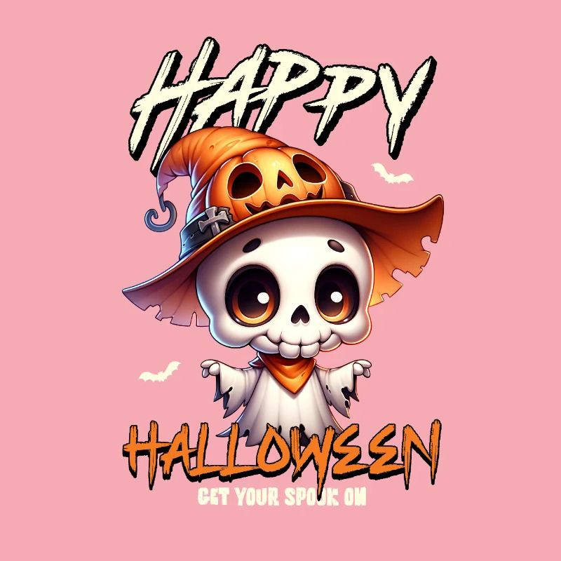Skelett mit Pumpkin-Hut Halloween