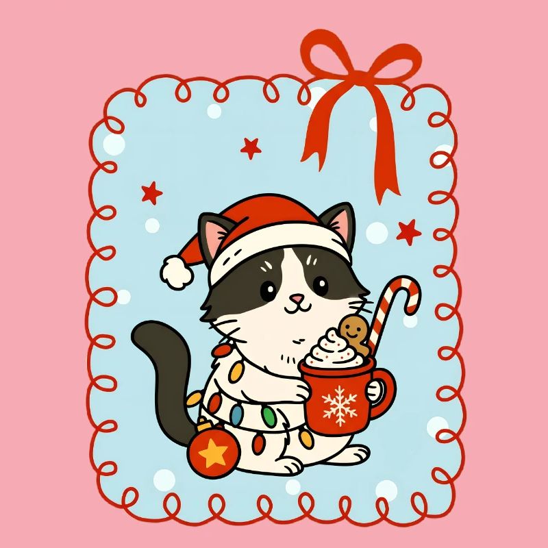 Chat à Noël