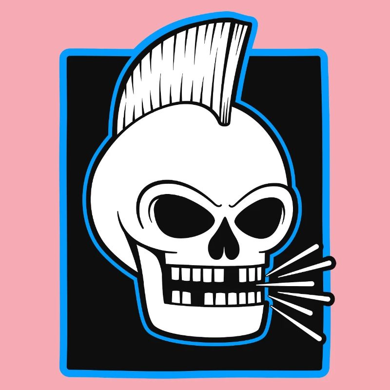 Skull Mohawk Punk-Grafik