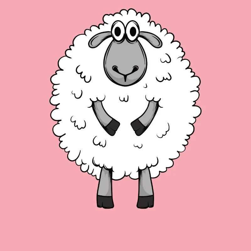 Cute German Shepherd Sheep Motif
