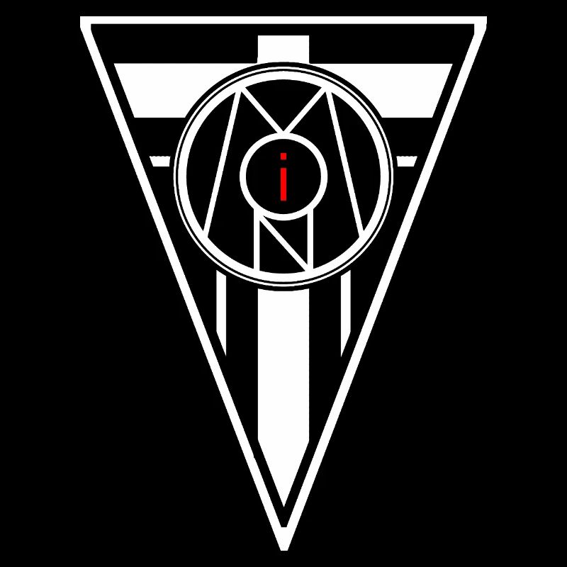 Abstraktes Geometrie-Design mit Spruch Moin