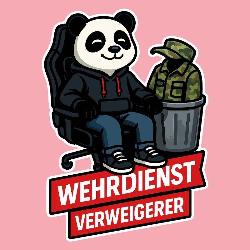 Refuse Military Service Panda Peace Design