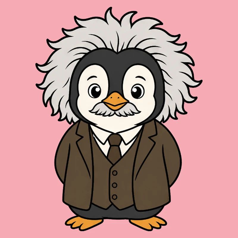 Professeur de sciences physicien Pingouin drôle