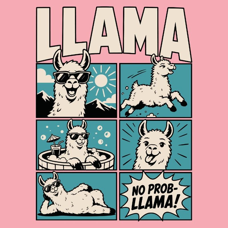 Chill Llama Comic Design