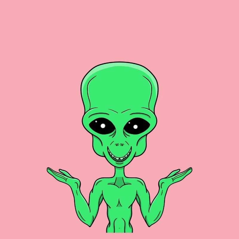 Un extraterrestre vert dans le doute