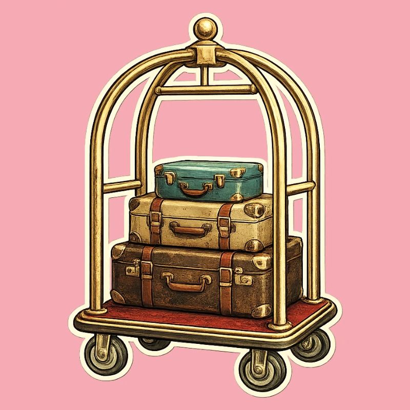 Vintage Box Trolley Travel Stack