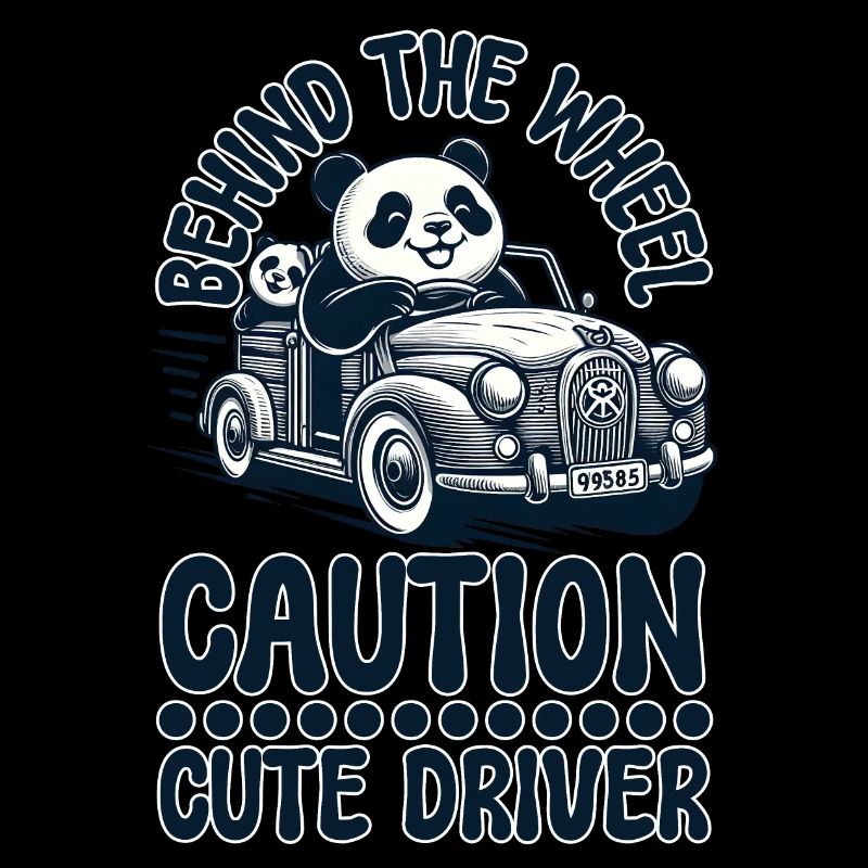 Panda Behind the Wheel – Caution: Cute Driver!