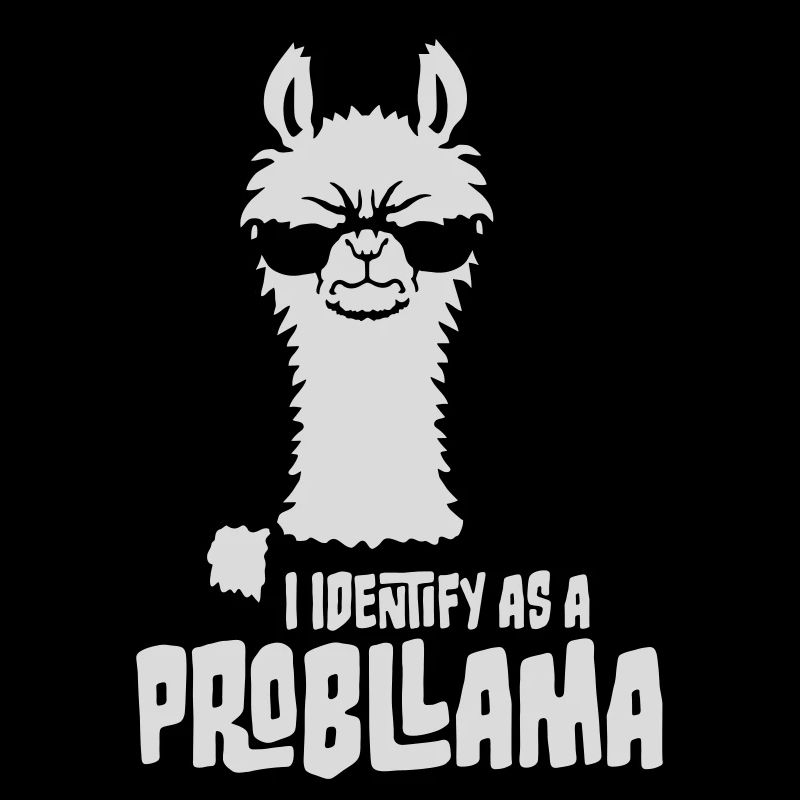 Je m’identifie comme un probllama Cool Lama Problem Spruch