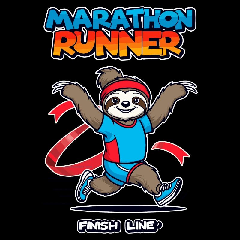 Faultier Marathonläufer