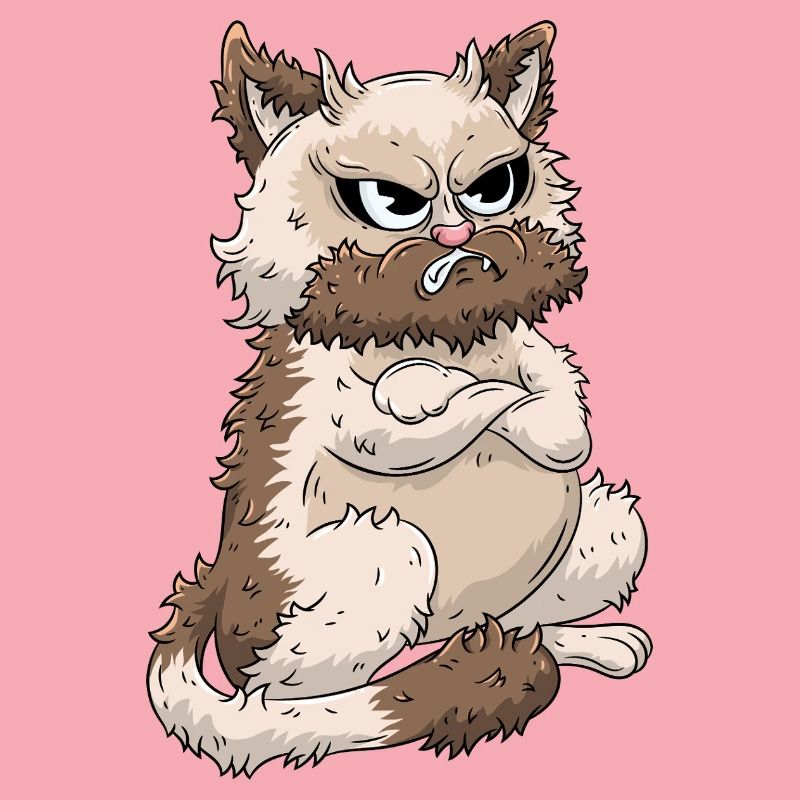 mürrische Katze