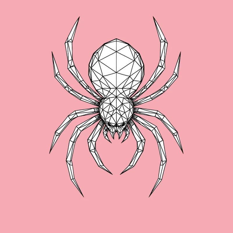 Geometric Spider Drawing