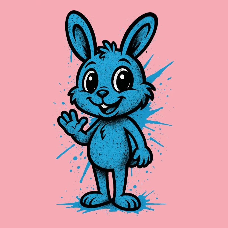 Graphique Blue Splash Bunny