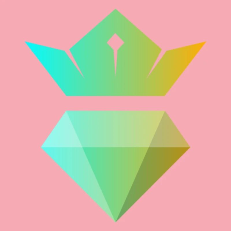 Gradient crown over diamond