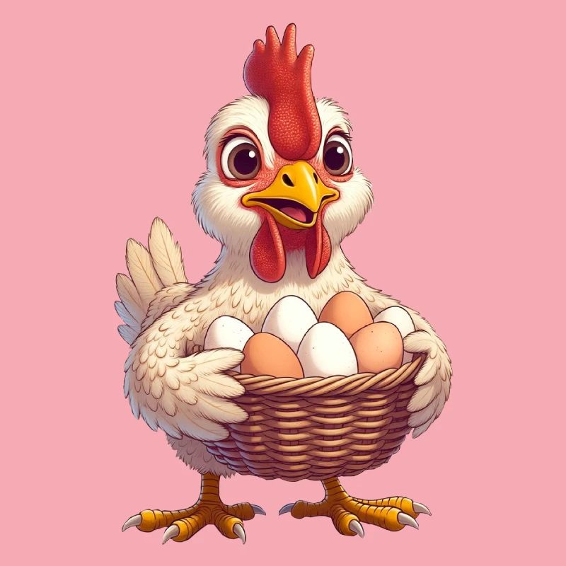 Chicken with egg basket