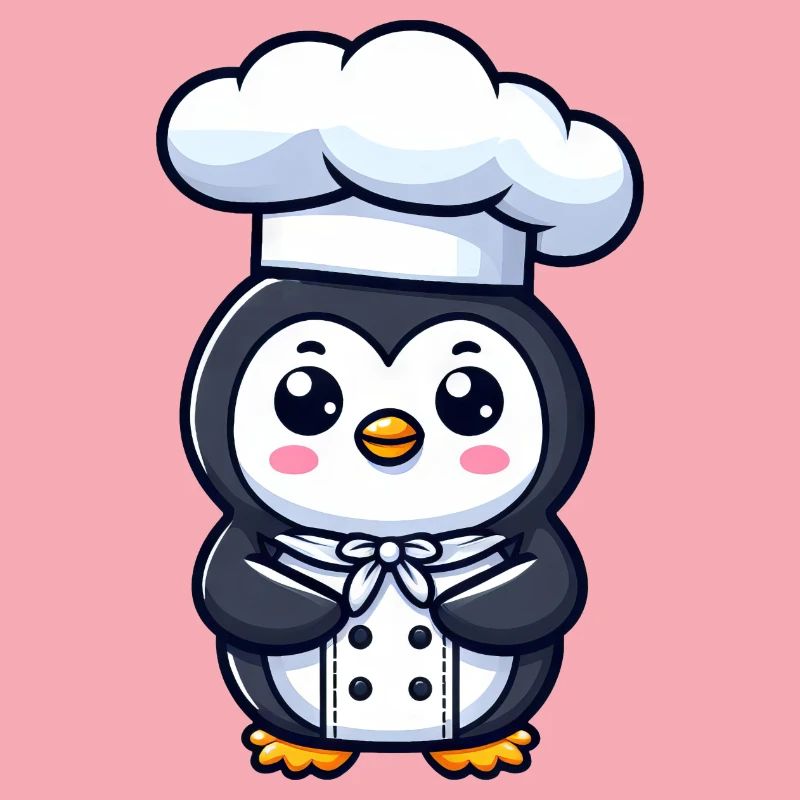 Mignon pingouin Chef bande dessinée conception de bande dessinée