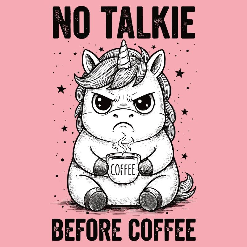 Pas de conversation devant une licorne amoureuse du café
