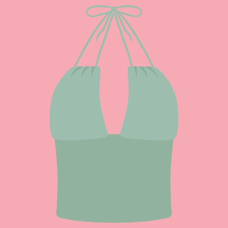 Mint Halter Bikini-Oberteil