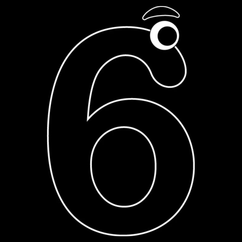 Number Six 6 Kids Birthday Learning Math