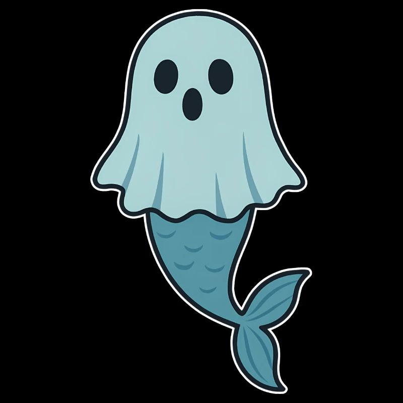 Ghost Mermaid Illustration