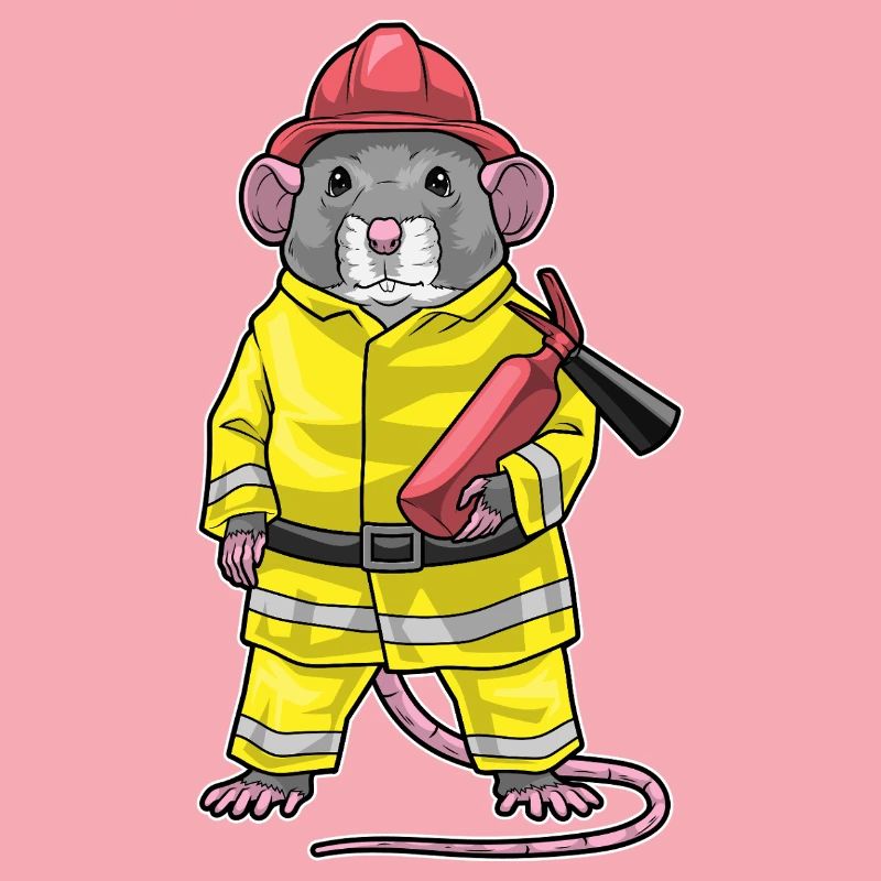 Rat Pompier Extincteur Pompier Pompier