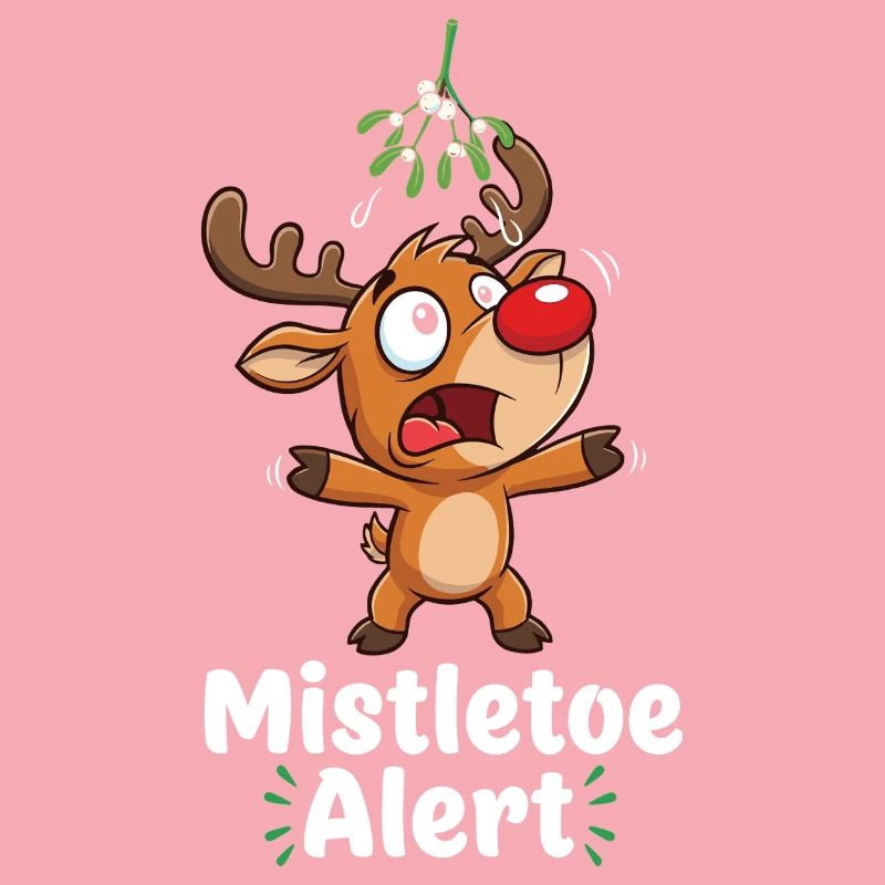 Reindeer with mistletoe