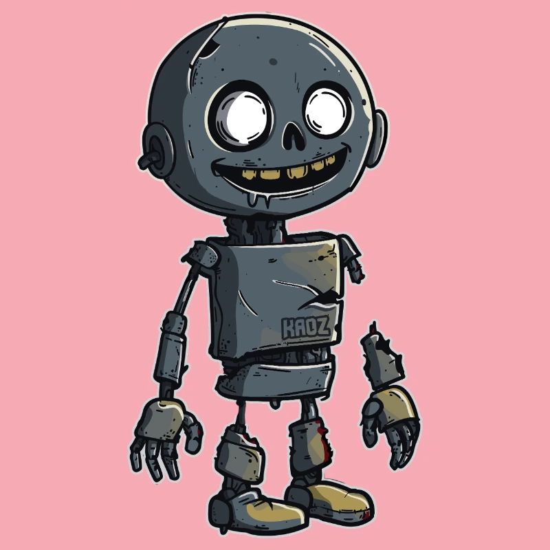 Kleiner Zombie Schrott Roboter 