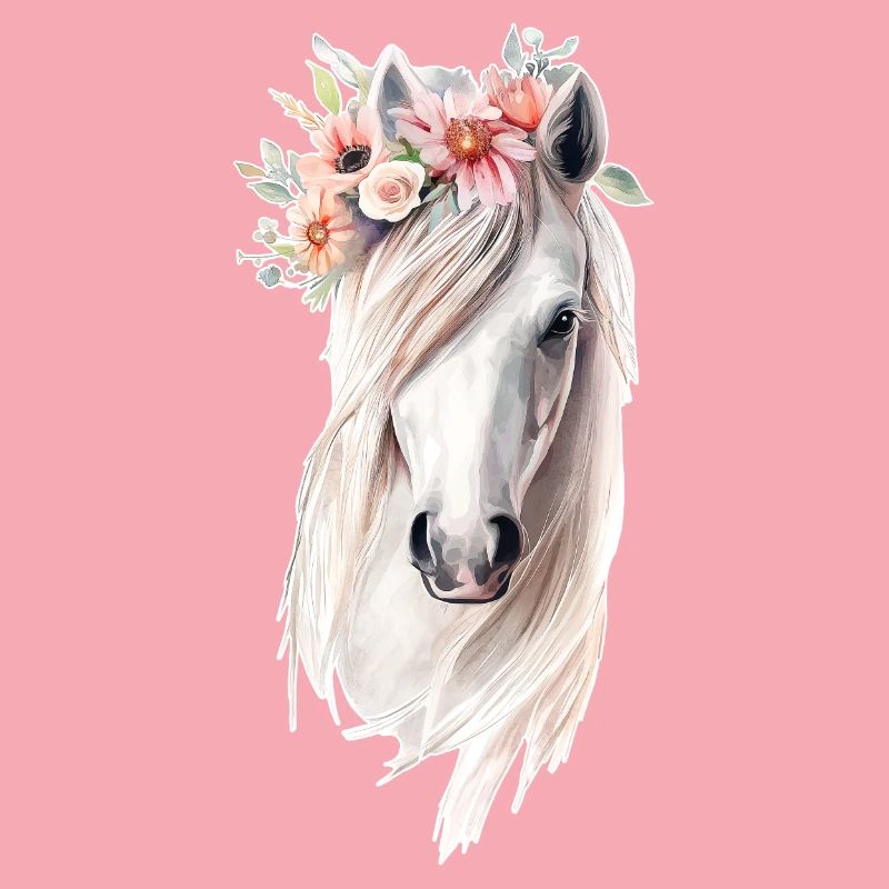 Pferd mit Blumen