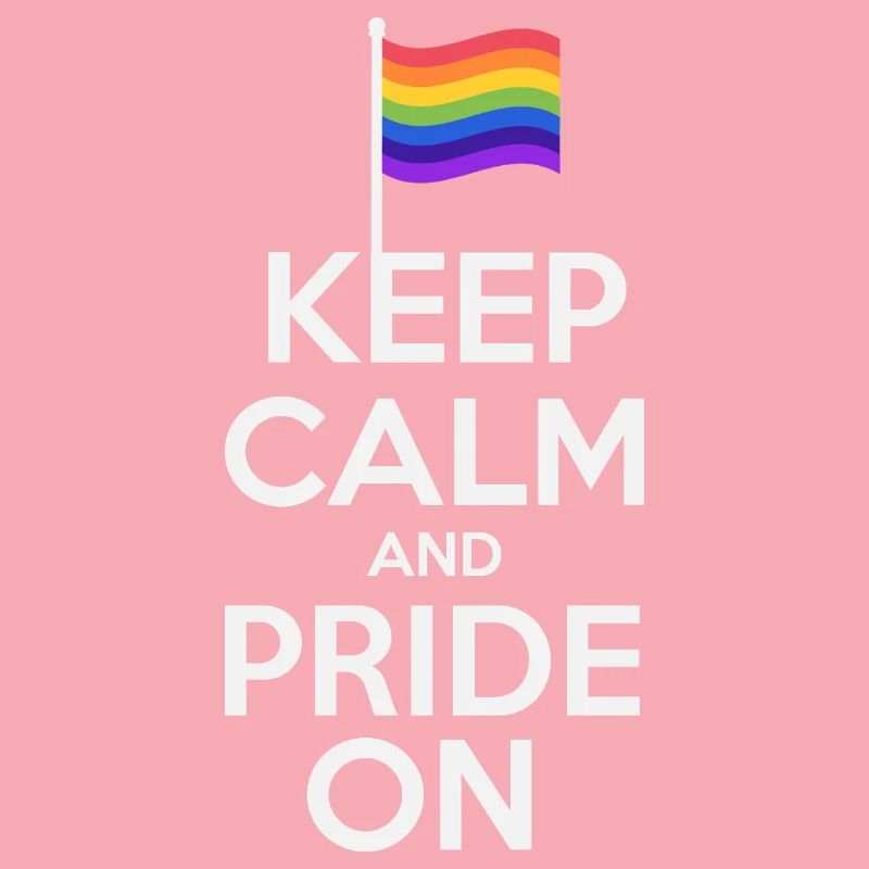 Keep Calm Pride On Rainbow Flag Design