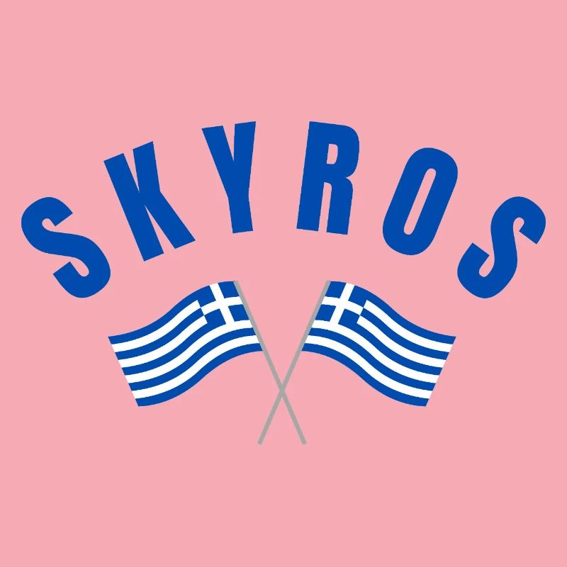 Drapeaux croisés grecs de Skyros