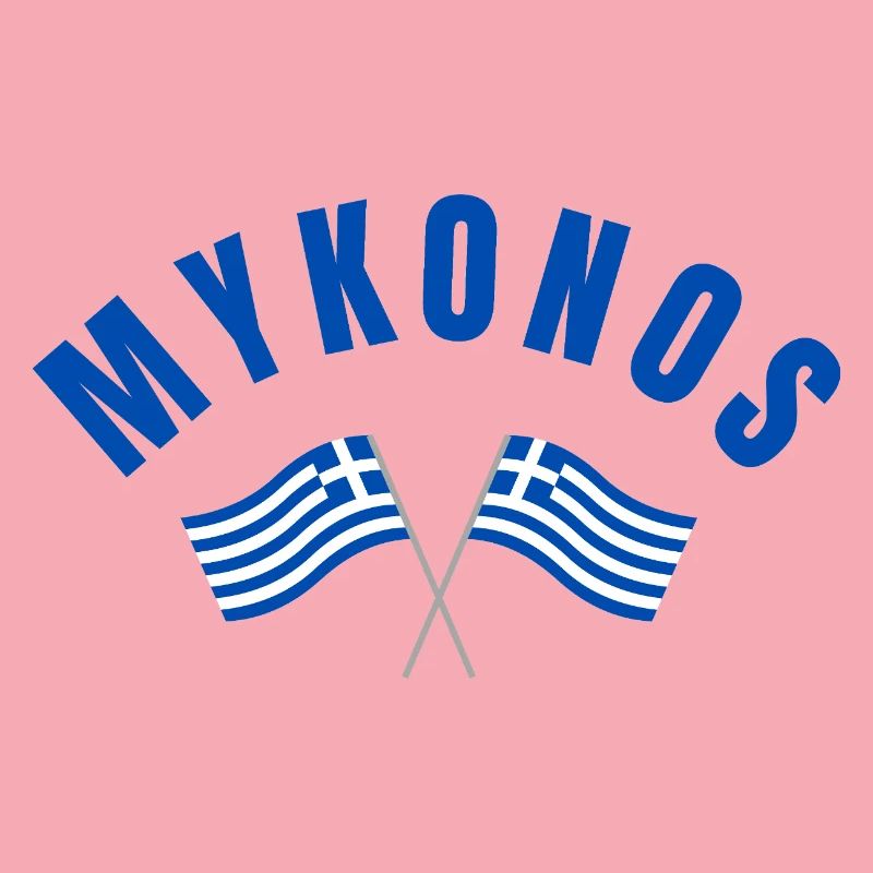 Drapeaux grecs de Mykonos