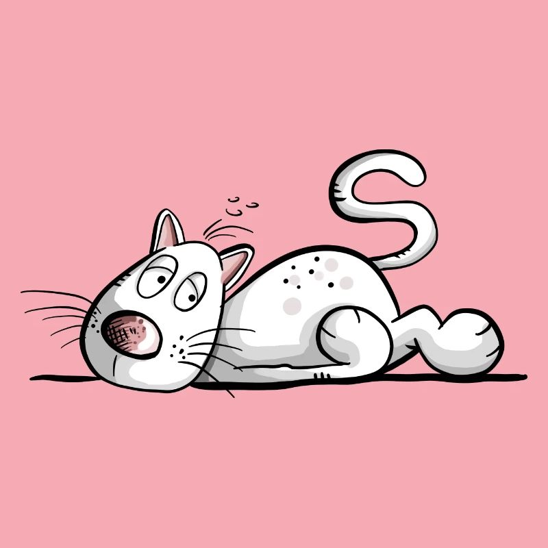 Müde Katze I Katzenfreunde Geschenk