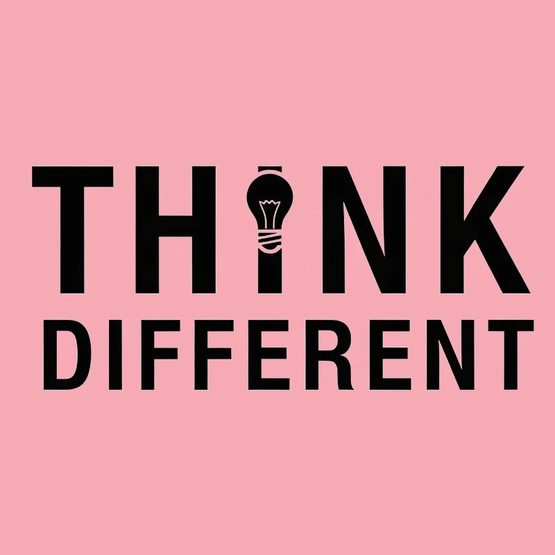 Creative Think Different Lightbulb Design