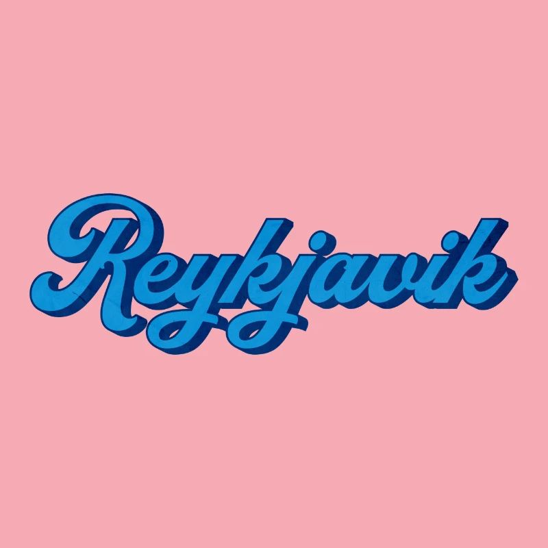 Reykjavik Blue Script Logo