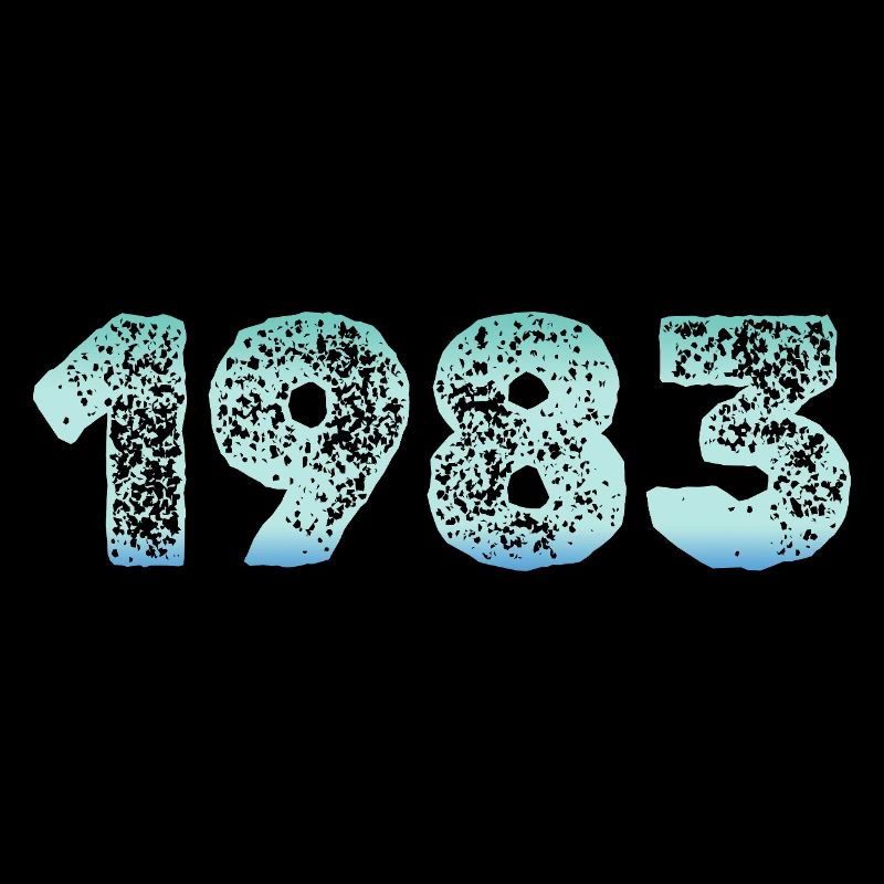 1983 Grunge Gradient Digits