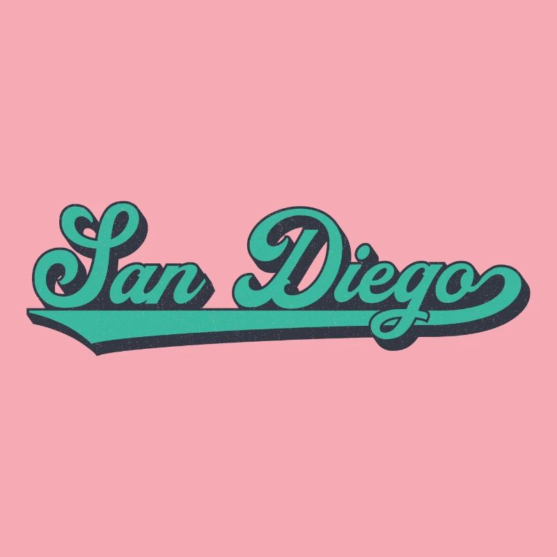 San Diego Script Retro Wave