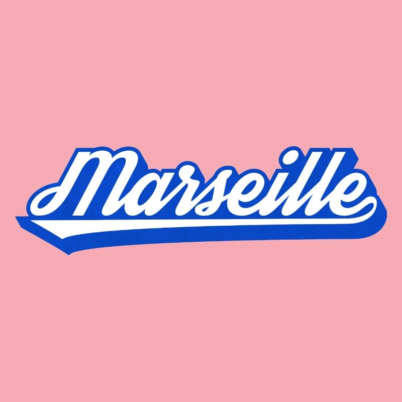 Marseille Retro Blue Script