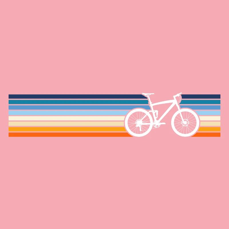 Vibrant Bicycle Sunset Silhouette Design