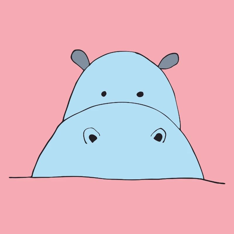 Blauer Hippo Blickfang