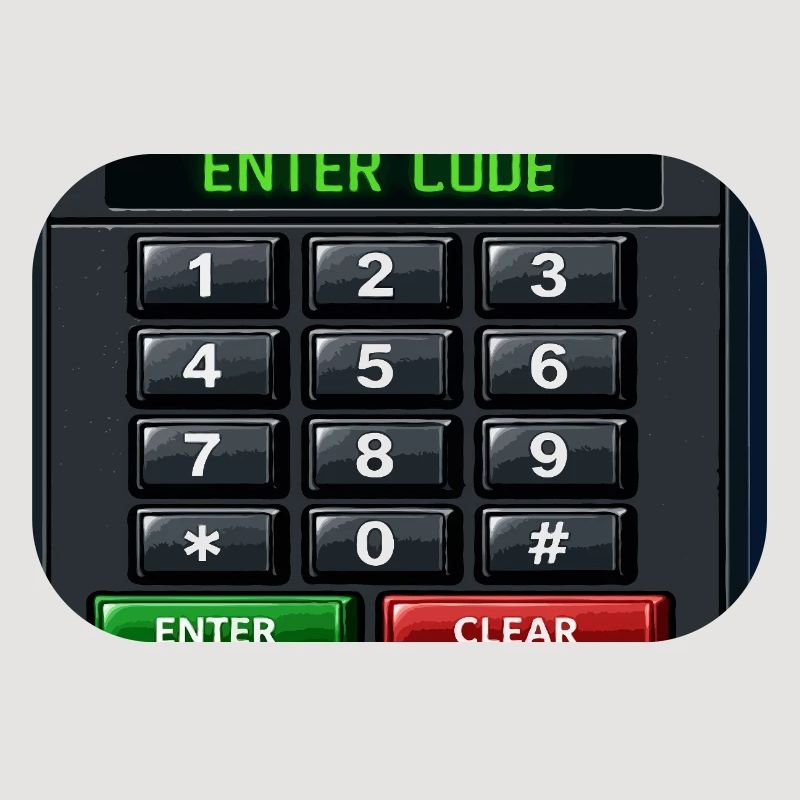 Enter Code Keypad Neon