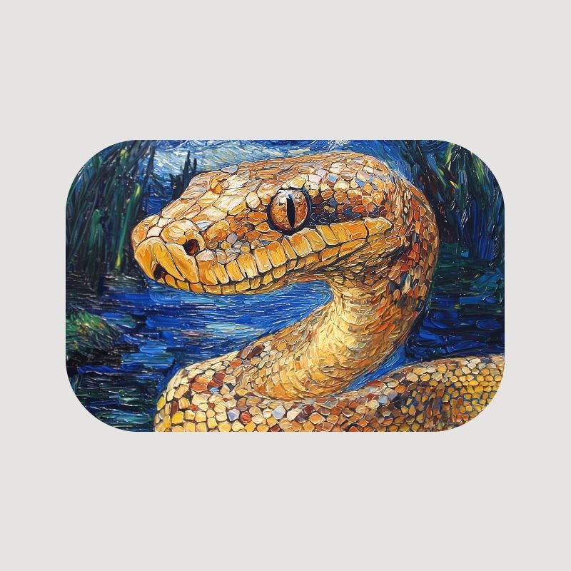 Snake Python Van Gogh Style Starry Night