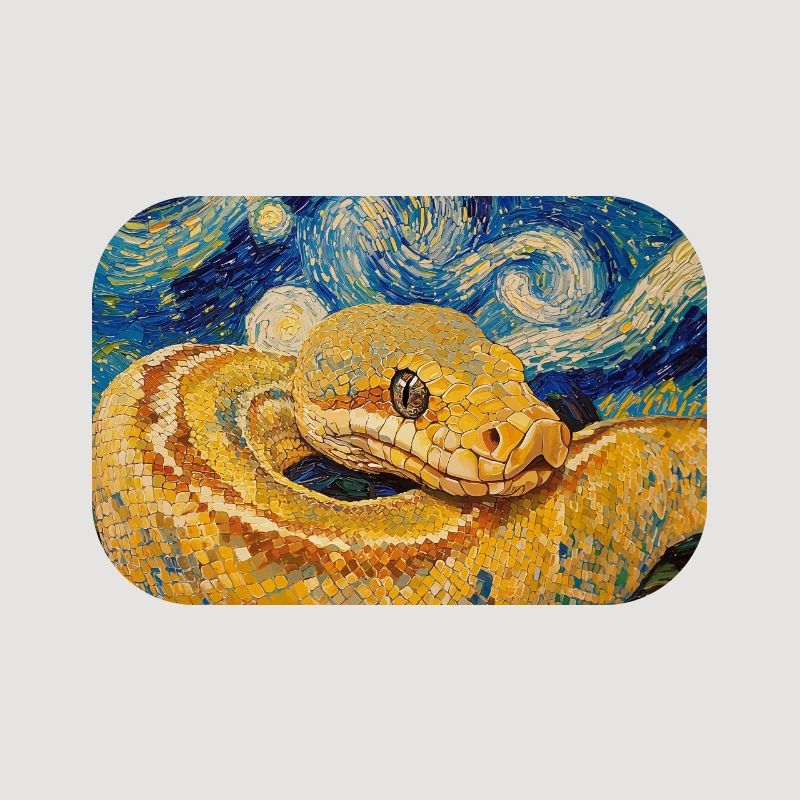 Snake Python Van Gogh Style Starry Night