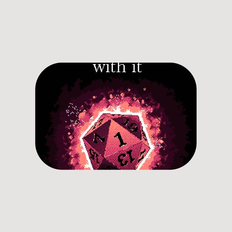 Faites simplement avec les dés rétro d20 magenta