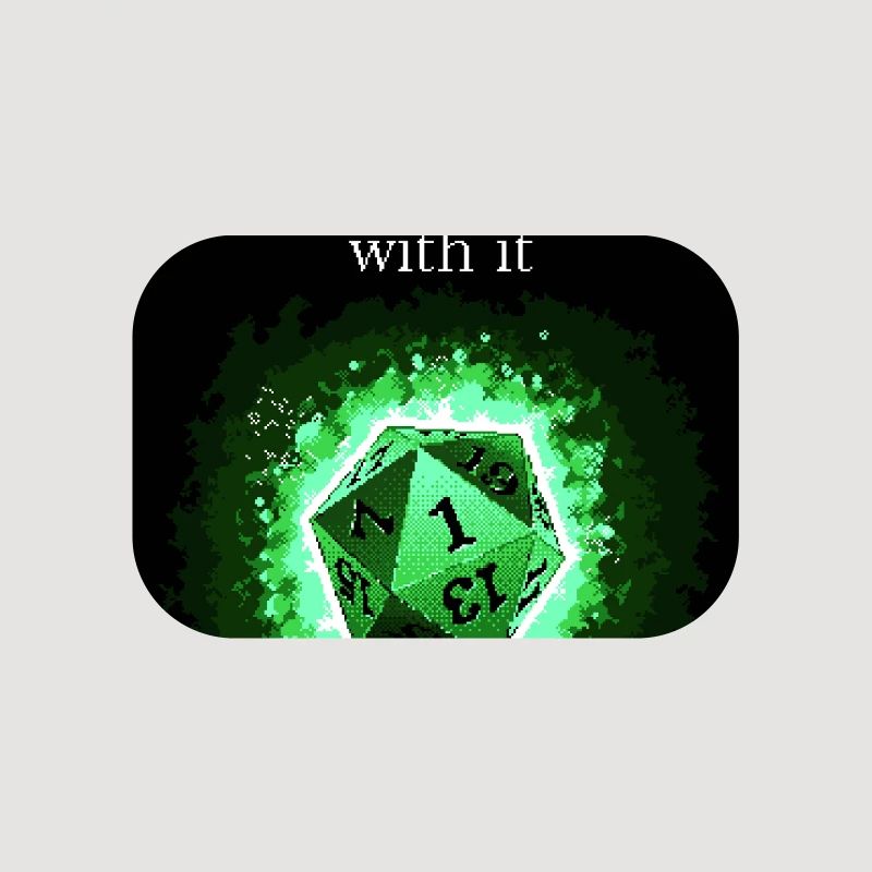 Faites simplement avec les dés verts rétro D20